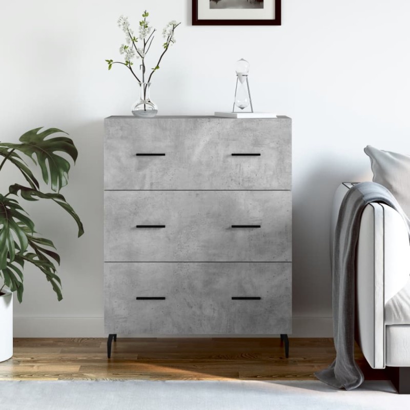 vidaXL Sideboard Betongrau 69,5x34x90 cm Holzwerkstoff vidaXL Sideboard Betongrau 69,5x34x90 cm Holzwerkstoff