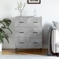 vidaXL Sideboard Betongrau 69,5x34x90 cm Holzwerkstoff vidaXL Sideboard Betongrau 69,5x34x90 cm Holzwerkstoff