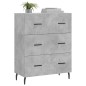 vidaXL Sideboard Betongrau 69,5x34x90 cm Holzwerkstoff vidaXL Sideboard Betongrau 69,5x34x90 cm Holzwerkstoff