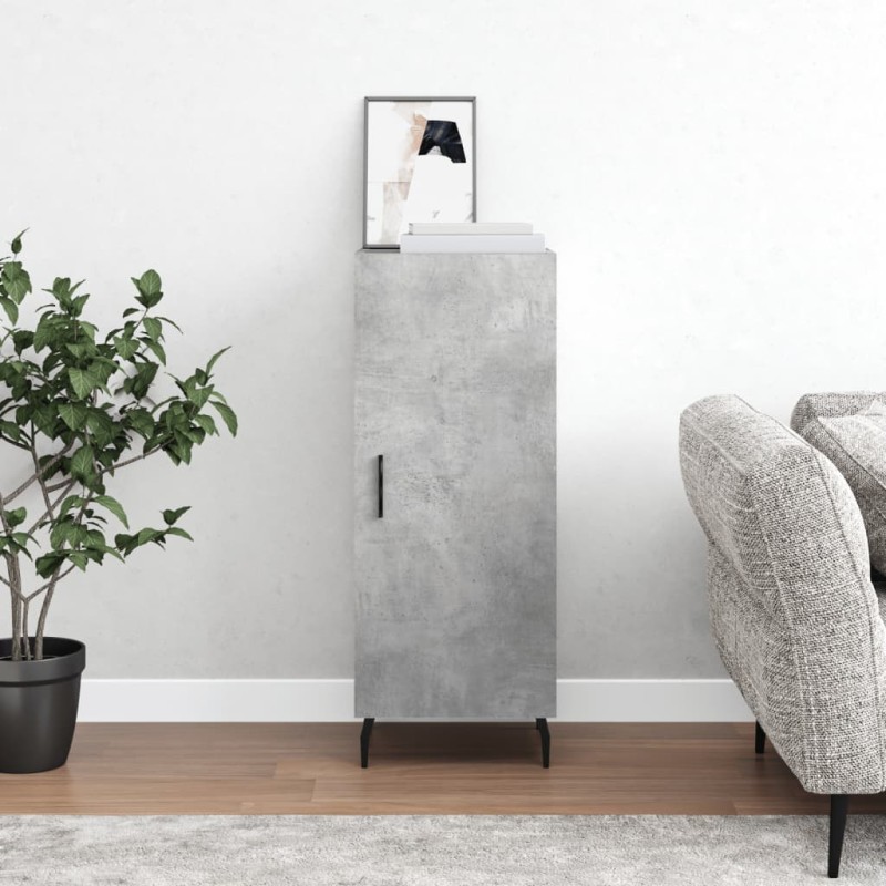 vidaXL Sideboard Betongrau 34,5x34x90 cm Holzwerkstoff vidaXL Sideboard Betongrau 34,5x34x90 cm Holzwerkstoff