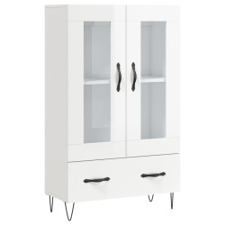 vidaXL Highboard Hochglanz-Weiß 69,5x31x115 cm Holzwerkstoff