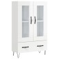 vidaXL Highboard Hochglanz-Weiß 69,5x31x115 cm Holzwerkstoff vidaXL Highboard Hochglanz-Weiß 69,5x31x115 cm Holzwerkstoff