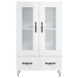 vidaXL Highboard Hochglanz-Weiß 69,5x31x115 cm Holzwerkstoff vidaXL Highboard Hochglanz-Weiß 69,5x31x115 cm Holzwerkstoff