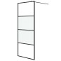 vidaXL Duschwand für Walk-In Dusche Schwarz 80x195 cm ESG Halbmattiert vidaXL Duschwand für Walk-In Dusche Schwarz 80x195 cm ESG Halbmattiert