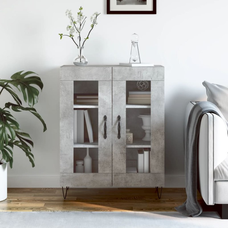 vidaXL Sideboard Betongrau 69,5x34x90 cm Holzwerkstoff vidaXL Sideboard Betongrau 69,5x34x90 cm Holzwerkstoff