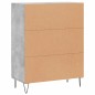 vidaXL Sideboard Betongrau 69,5x34x90 cm Holzwerkstoff vidaXL Sideboard Betongrau 69,5x34x90 cm Holzwerkstoff