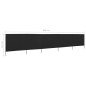 vidaXL 5-teiliges Windschutzgewebe 600 x 80 cm Schwarz vidaXL 5-teiliges Windschutzgewebe 600 x 80 cm Schwarz