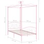 vidaXL Himmelbett-Gestell Rosa Metall 90 x 200 cm vidaXL Himmelbett-Gestell Rosa Metall 90 x 200 cm