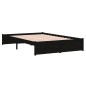 vidaXL Massivholzbett Schwarz 120x200 cm vidaXL Massivholzbett Schwarz 120x200 cm