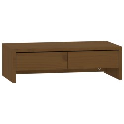 vidaXL Monitorständer Honigbraun 50x27x15 cm Massivholz Kiefer
