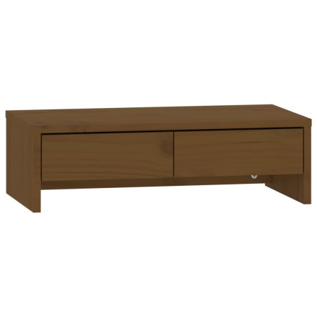 vidaXL Monitorständer Honigbraun 50x27x15 cm Massivholz Kiefer
