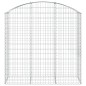 vidaXL Gabione mit Hochbogen 150x50x140/160 cm Verzinktes Eisen vidaXL Gabione mit Hochbogen 150x50x140/160 cm Verzinktes Eisen