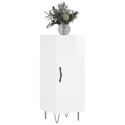 vidaXL Sideboard Hochglanz-Weiß 34,5x34x90 cm Holzwerkstoff