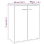 vidaXL Sideboard Grau Sonoma 60x30x75 cm Holzwerkstoff vidaXL Sideboard Grau Sonoma 60x30x75 cm Holzwerkstoff
