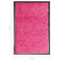 vidaXL Fußmatte Waschbar Rosa 40x60 cm vidaXL Fußmatte Waschbar Rosa 40x60 cm
