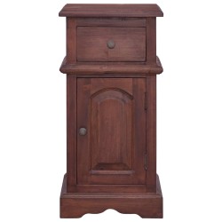 vidaXL Nachttisch Klassisch Braun Massivholz Mahagoni 