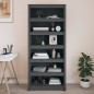 vidaXL Bücherregal Grau 80x35x183 cm Massivholz Kiefer vidaXL Bücherregal Grau 80x35x183 cm Massivholz Kiefer