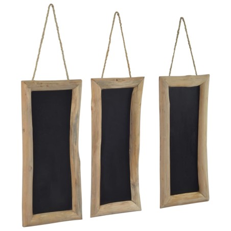 vidaXL Tafel 3 Stk. 30×70 cm Massivholz Teak