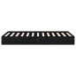 vidaXL Massivholzbett Schwarz 90x200 cm
