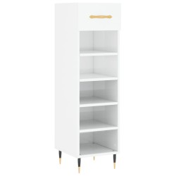 vidaXL Schuhschrank Hochglanz-Weiß 30x35x105 cm Holzwerkstoff