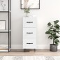 vidaXL Sideboard Hochglanz-Weiß 34,5x34x90 cm Holzwerkstoff vidaXL Sideboard Hochglanz-Weiß 34,5x34x90 cm Holzwerkstoff