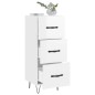 vidaXL Sideboard Hochglanz-Weiß 34,5x34x90 cm Holzwerkstoff vidaXL Sideboard Hochglanz-Weiß 34,5x34x90 cm Holzwerkstoff