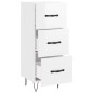 vidaXL Sideboard Hochglanz-Weiß 34,5x34x90 cm Holzwerkstoff vidaXL Sideboard Hochglanz-Weiß 34,5x34x90 cm Holzwerkstoff