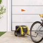 vidaXL Fahrradanhänger Hunde Gelb und Grau Oxford-Gewebe und Eisen vidaXL Fahrradanhänger Hunde Gelb und Grau Oxford-Gewebe und Eisen