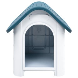 vidaXL Hundehütte Blau 59x75x66 cm Polypropylen
