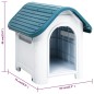 vidaXL Hundehütte Blau 59x75x66 cm Polypropylen vidaXL Hundehütte Blau 59x75x66 cm Polypropylen