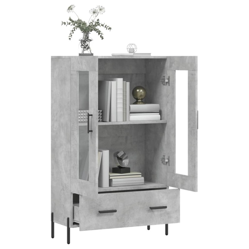 vidaXL Highboard Betongrau 69,5x31x115 cm Holzwerkstoff vidaXL Highboard Betongrau 69,5x31x115 cm Holzwerkstoff