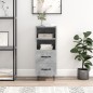 vidaXL Sideboard Betongrau 34,5x34x90 cm Holzwerkstoff vidaXL Sideboard Betongrau 34,5x34x90 cm Holzwerkstoff