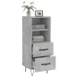 vidaXL Sideboard Betongrau 34,5x34x90 cm Holzwerkstoff vidaXL Sideboard Betongrau 34,5x34x90 cm Holzwerkstoff
