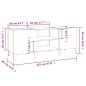 vidaXL Plattenschrank Sonoma-Eiche 121x38x48 cm Holzwerkstoff