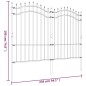 vidaXL Gartenzaun mit Speerspitzen Schwarz 190 cm Stahl vidaXL Gartenzaun mit Speerspitzen Schwarz 190 cm Stahl