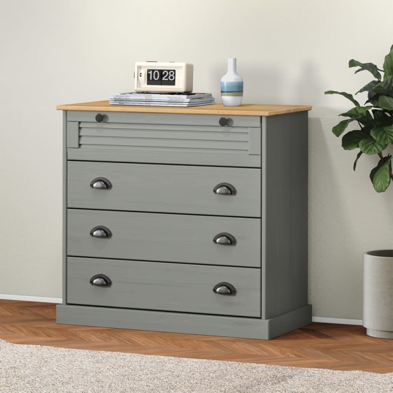 vidaXL Kommode VIGO 80x40x76 cm Massivholz Kiefer vidaXL Kommode VIGO 80x40x76 cm Massivholz Kiefer