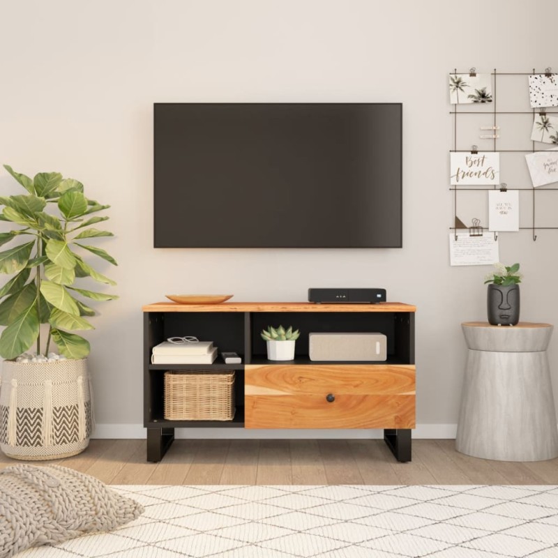 vidaXL TV-Schrank 80x33x46 cm Massivholz Akazie und Holzwerkstoff vidaXL TV-Schrank 80x33x46 cm Massivholz Akazie und Holzwerkstoff