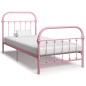 vidaXL Bettgestell Rosa Metall 100 × 200 cm vidaXL Bettgestell Rosa Metall 100 × 200 cm
