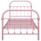vidaXL Bettgestell Rosa Metall 100 × 200 cm vidaXL Bettgestell Rosa Metall 100 × 200 cm