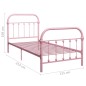 vidaXL Bettgestell Rosa Metall 100 × 200 cm vidaXL Bettgestell Rosa Metall 100 × 200 cm