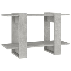 vidaXL Bücherregal/Raumteiler Betongrau 80x30x51 cm