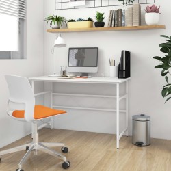 vidaXL Computertisch Weiß 105x55x72 cm MDF und Metall