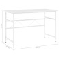 vidaXL Computertisch Weiß 105x55x72 cm MDF und Metall vidaXL Computertisch Weiß 105x55x72 cm MDF und Metall