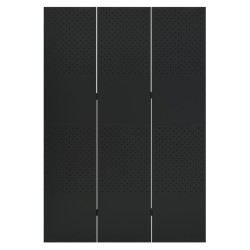 vidaXL 3-tlg. Raumteiler Schwarz 120x180 cm Stahl