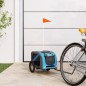vidaXL Fahrradanhänger Hunde Blau und Grau Oxford-Gewebe und Eisen vidaXL Fahrradanhänger Hunde Blau und Grau Oxford-Gewebe und Eisen