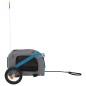 vidaXL Fahrradanhänger Hunde Blau und Grau Oxford-Gewebe und Eisen vidaXL Fahrradanhänger Hunde Blau und Grau Oxford-Gewebe und Eisen