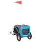 vidaXL Fahrradanhänger Hunde Blau und Grau Oxford-Gewebe und Eisen vidaXL Fahrradanhänger Hunde Blau und Grau Oxford-Gewebe und Eisen