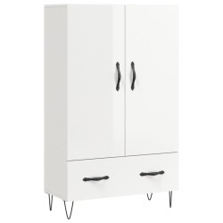 vidaXL Highboard Hochglanz-Weiß 69,5x31x115 cm Holzwerkstoff