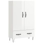 vidaXL Highboard Hochglanz-Weiß 69,5x31x115 cm Holzwerkstoff vidaXL Highboard Hochglanz-Weiß 69,5x31x115 cm Holzwerkstoff
