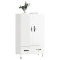 vidaXL Highboard Hochglanz-Weiß 69,5x31x115 cm Holzwerkstoff vidaXL Highboard Hochglanz-Weiß 69,5x31x115 cm Holzwerkstoff
